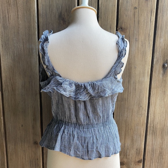7 for All Mankind • Gingham peplum tank top - Picture 5 of 11